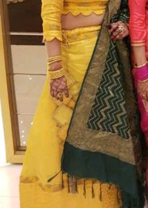 Yellow Embroidered Ethnic Skirt with blouse