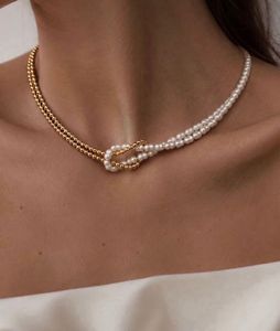 Elegant Pearl and Gold Bead Necklace