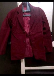 Classic Maroon Blazer for winter