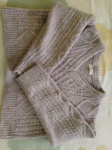 Lavender Cable Knit Sweater