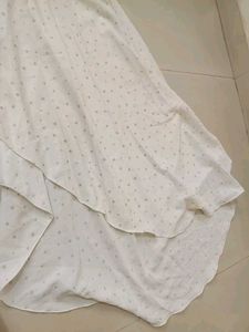 White Polka Dot Midi Dress