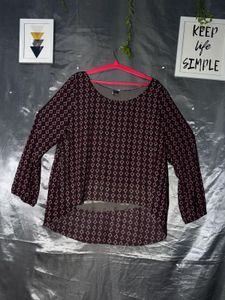Stylish Geometric Print Top