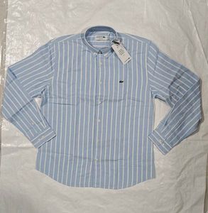 Men's Blue Striped Button-Down Shirt