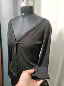 Black Knit Cardigan