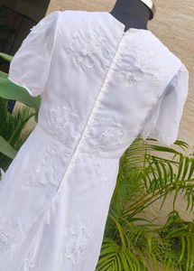 Elegant White Embroidered Dress