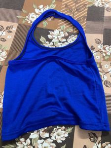 Vibrant Blue Halter Neck Tank Top
