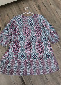 Boho Print Tunic Top