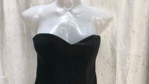 Chic Black Strapless Mini Dress