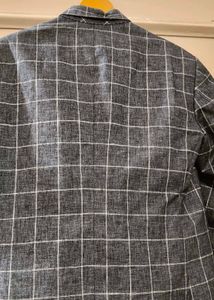 Checked Pattern Gray Blazer