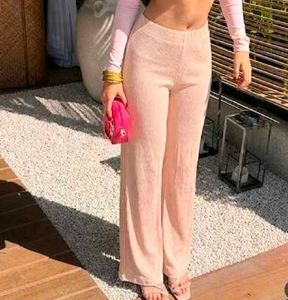 Pink Straight fit trousers