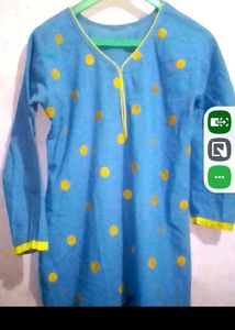 Blue & Yellow Kurta