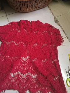 Red Lace Top