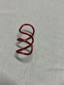Unique Red Spiral Ring