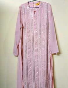 Elegant Pink Sequin Kurta