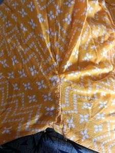 Yellow Printed Kurta Set