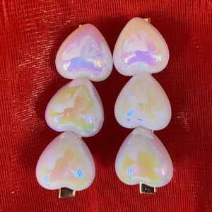 Heart Shaped Pearl Hairclips