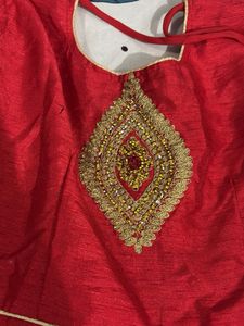 Stunning Red &amp; Gold Embroidered gown