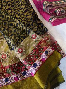 Lahenga style Elegant Embroidered Saree