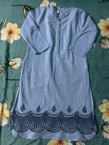 Blue Collared Kurti