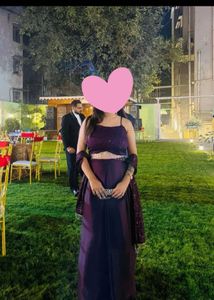 Stunning Purple Sequined Lehenga Set