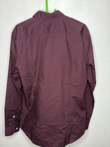 Men's Maroon Polka Dot Shirt