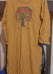 ONE TIME OFFER TILL beautiful Mustard Kurti