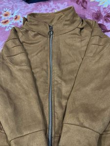 Brown Suede-like Jacket