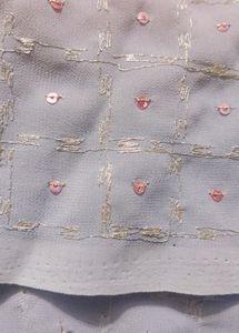 Zari And Sequence Work Saree