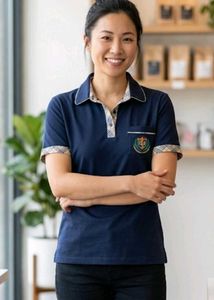 Chic Navy Blue Polo T-Shirt