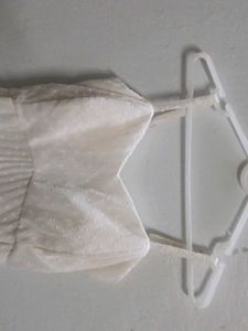 Elegant White Strapless Dress