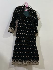 Elegant Green Velvet Kurta