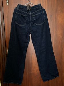 UNIQLO Classic Dark Wash Wide Leg Jeans