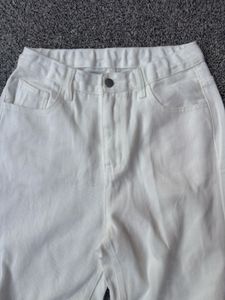Stylish White Wide-Leg Jeans