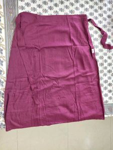 Burgundy Ethnic Cotton Skirt with Potli bag