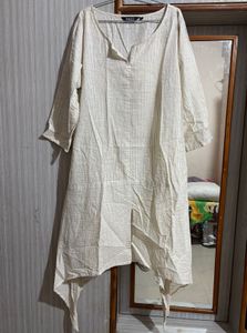 Offwhite Front Slit Kurta