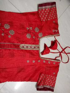 Red Floral Print Kurti