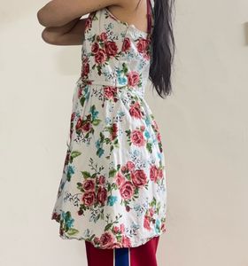 Vintage Floral Print Dress