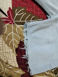 Light Wash Denim High Waisted Shorts