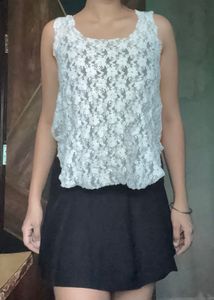 White Lace Halter Top