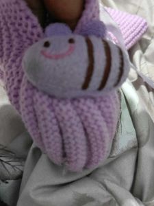 Cute Bee baby woolen botties