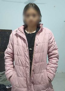 Pink Puffer Jacket with Fur Hood