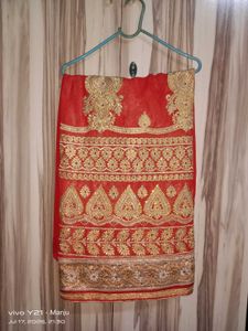 ❤️Red party wear saree