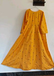 Yellow Kurta Set with Diamond Pattern