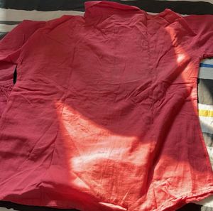 Pink Kurta Set with Floral Print