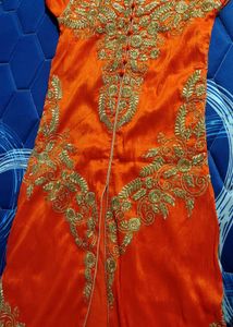 Embellished Rajasthani Orange Kurta🧡