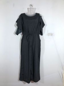 Chic Patterned Cold Shoulder Maxi Dress