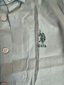 US Polo Assn. Men's Green Button-Up Shirt