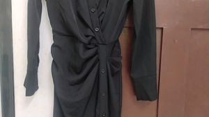Black Bodycon shirt dress