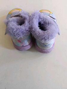 Cute Purple Teddy Bear Boots