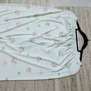 Korean Cute Floral Pajama Top